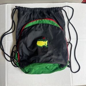 The Masters black drawstring bag